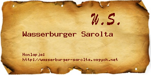 Wasserburger Sarolta névjegykártya